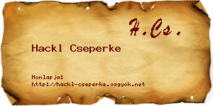 Hackl Cseperke névjegykártya